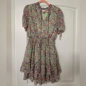 Pastel Green Floral Dress